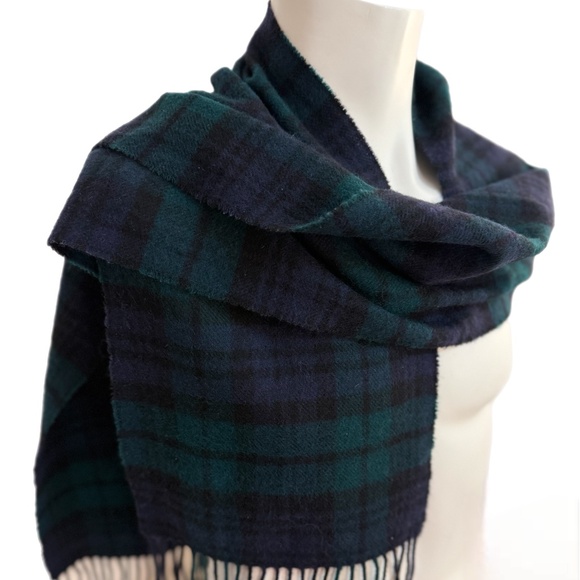 Howlin Scotland 100% Lambswool Plaid Scarf 🇬🇧– Black Watch Tartan - Picture 7 of 10